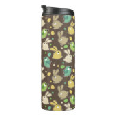 Frühlingsmuster mit Ostereiern, Vögel Thermosbecher (Nach rechts gedreht)