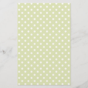 Frühlingsmuster mit weißen Polka-Punkten Briefpapier