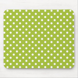 Frühlingsmuster mit weißen Punkten Mousepad