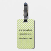 Frühlingsmuster mit weißen Tupfen Gepäckanhänger (Rückseite vertikal)