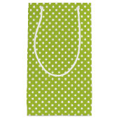 Frühlingsmuster mit weißen Tupfen Kleine Geschenktüte (Vorderseite)