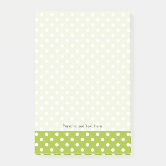 Frühlingsmuster mit weißen Tupfen Post-it Klebezettel (Vorderseite)