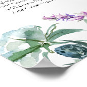 Frühlingsmuster Wildblumen 16 Tabelle Hochzeitssit Poster (Ecke)