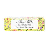 Frühlingsmuster Wildblumen Blumenmuster Lemon Gelb (Vorne)