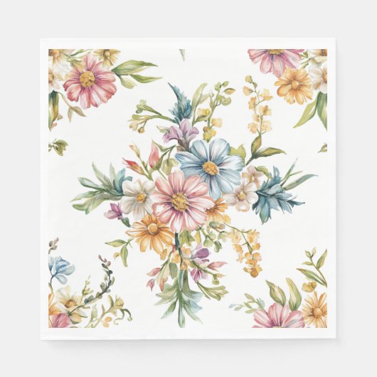 Frühlingsmütter Party Napkins Serviette (Vorderseite)