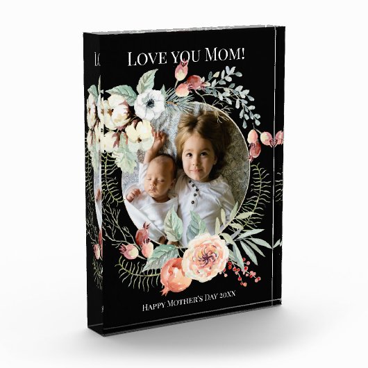 Frühlingsmütter Tag Foto Akrylic Block (Links)