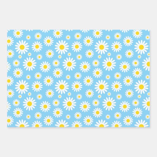 Frühlingsnachrichten aus Blauer, Lila und grüner M Geschenkpapier Set (Vorderseite)