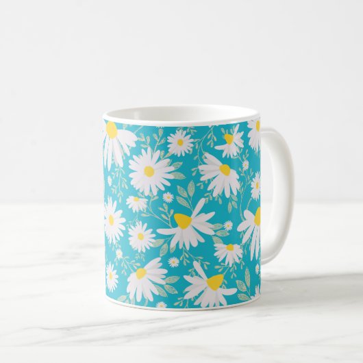 Frühlingsnachrichten - Bright Blue Kaffeetasse (VorderseiteRechts)