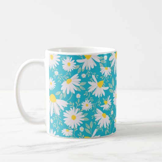 Frühlingsnachrichten - Bright Blue Kaffeetasse (Links)
