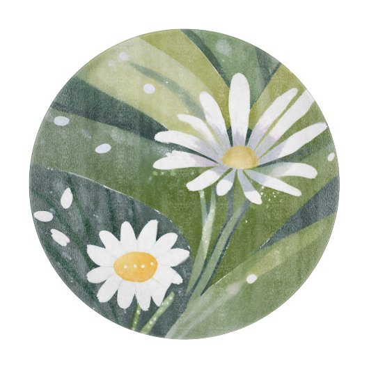 Frühlingsnachrichten | Weißer Blumengarten Schneidebrett (Vorderseite)