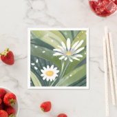 Frühlingsnachrichten | Weißer Blumengarten Serviette (Beispiel)