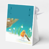 Frühlingsnahrung Red Robin Bird & Snowdrops Geschenkschachtel (Rückseite)