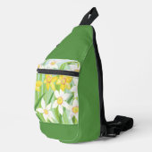Frühlingsnarzissen Grün Crossbody Bag (Rechte Ecke)