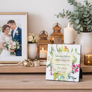 Frühlingsnarzissenstrauß Hochzeit   Fotoplatte