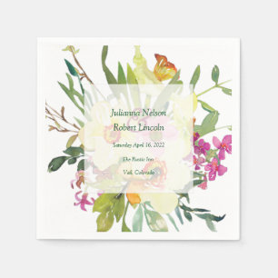 Frühlingsnarzissenstrauß Hochzeit  Serviette