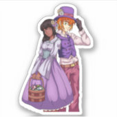 Frühlingsosterpaar Aufkleber (Vorderseite)