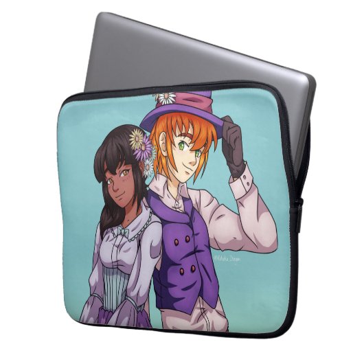 Frühlingsosterpaar Laptopschutzhülle (Vorderseite Links)