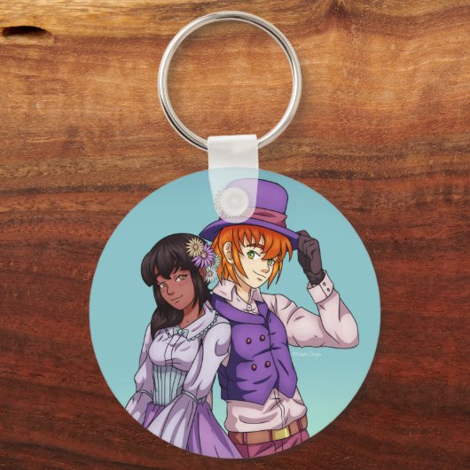 Frühlingsosterpaar Schlüsselanhänger (Vorderseite)