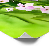 Frühlingsosterziege Kid Floral Wasserfarbe Poster (Ecke)