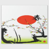 Frühlingspapier Geschenkpapier (Flach)