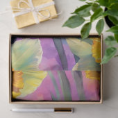 Frühlingspapier mit dunkelbrauner Decoupage Seidenpapier (Geschenk)