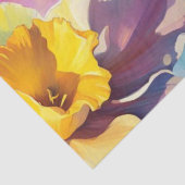 Frühlingspapier mit dunkelbrauner Decoupage Seidenpapier (Ausschnitt)