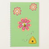 Frühlingspark mit Bienen und Blume Planer (Vorderseite)