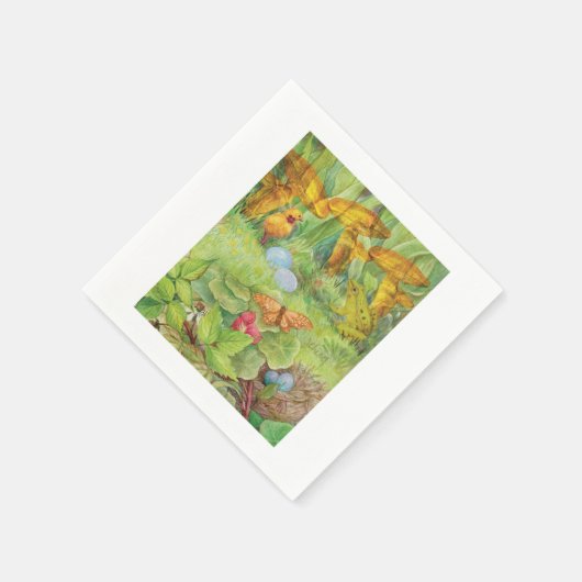 Frühlingspark mit Kick und Froggie Serviette (Ecke)