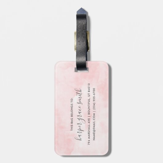 Frühlingspark Personalisiert Gepäckanhänger (Rückseite vertikal)