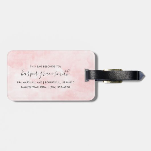 Frühlingspark Personalisiert Gepäckanhänger (Rückseite horizontal)