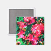 Frühlingspark Rosa Blume Blühen Magnet (Vorderseite/Rückseite)