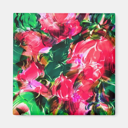 Frühlingspark Rosa Blume Blühen Magnet (Vorne)