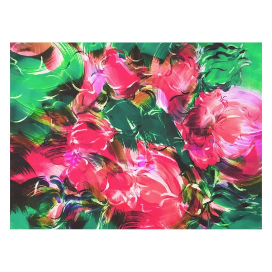 Frühlingspark Rosa Blume Blühen Tischdecke (Vorderseite (Horizontal))