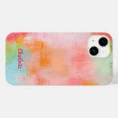 Frühlingspark - Rosa Koralle - Name oder Monogramm Case-Mate iPhone Hülle (Rückseite (Horizontal))