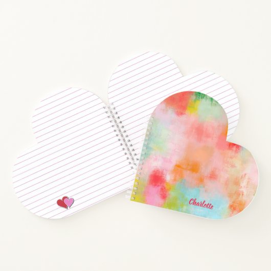 Frühlingspark - Rosa Koralle - Name oder Monogramm Notizblock (Innenseite)