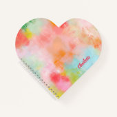 Frühlingspark - Rosa Koralle - Name oder Monogramm Notizblock (Vorderseite)