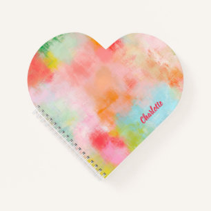 Frühlingspark - Rosa Koralle - Name oder Monogramm Notizblock