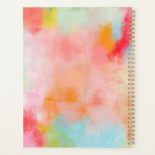 Frühlingspark - Rosa Koralle - Name oder Monogramm Planer (Rückseite)