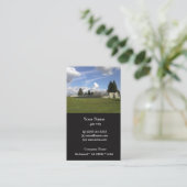 Frühlingspark, schöner blauer Himmel, weiße Wolken Visitenkarte (Stehend Vorderseite)