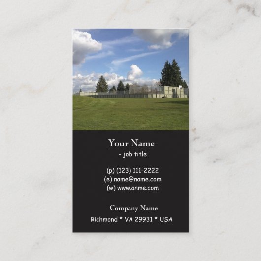 Frühlingspark, schöner blauer Himmel, weiße Wolken Visitenkarte (Vorderseite)