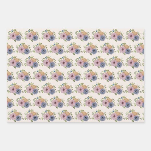 Frühlingspark Wasserfarbe Rosa Geschenkpapier Set (Vorderseite 3)