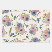 Frühlingspark Wasserfarbe Rosa Geschenkpapier Set (Vorderseite)