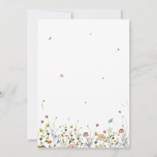 Frühlingspark Wildblume Gartenanlage Florenz Probe Einladung (Rückseite)