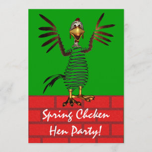 Frühlingsparty-Einladung für junge Hühner Einladung