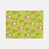 Frühlingspass mit kleinen Mädchen Fleecedecke (Vorderseite (Horizontal))