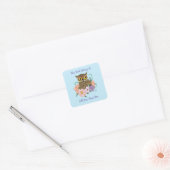 Frühlingspastel-Blume Buchzeichen Quadratischer Aufkleber (Umschlag)