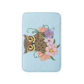 Frühlingspastel Blume Owl Badematte (Vorderseite Vertikal)