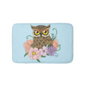 Frühlingspastel Blume Owl Badematte (Vorderseite)