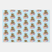 Frühlingspastel Blume Owl Geschenkpapier Set (Vorderseite 2)