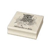 Frühlingspastel Blume Owl Gummistempel (Stempel)
